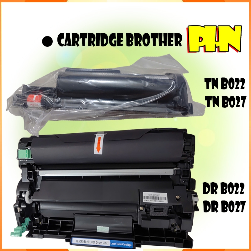 Hộp mực máy in Brother HL B2082DW mã TNB022/DRB022, DRB027/TNB027 có sẵn mực in và trống drum.