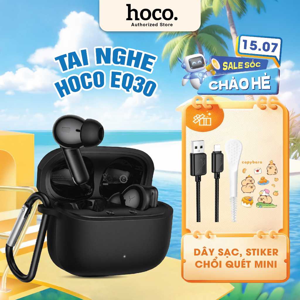 Tai nghe Bluetooth Hoco EQ30 Nhét Tai Không Dây V6.0 - Pin Bền 7 Tiếng Kèm Vỏ Silicon Cao Cấp Chống Va Đập - chính hãng | BigBuy360 - bigbuy360.vn