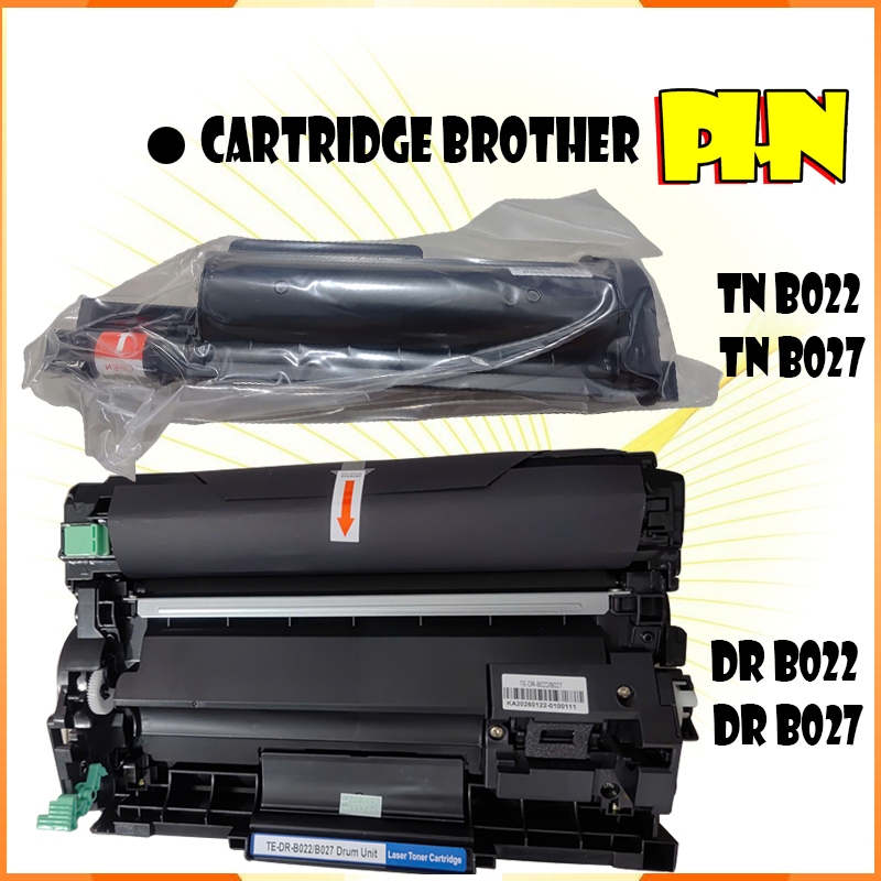 Hộp mực máy in Brother MFC B7810DW mã TNB022/DRB022, DRB027/TNB027 có sẵn mực in và trống drum.