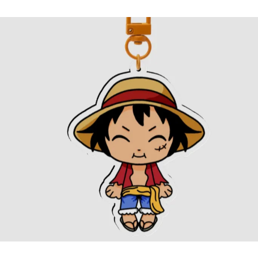 Monkey d luffy chibi keychain