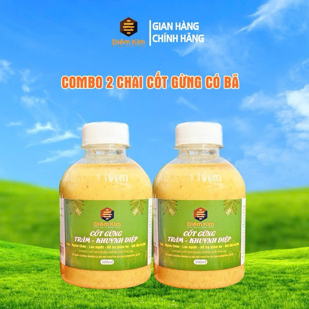 Combo 2 chai Cốt Gừng Tràm Khuynh Diệp Điềm Kim 500ml
