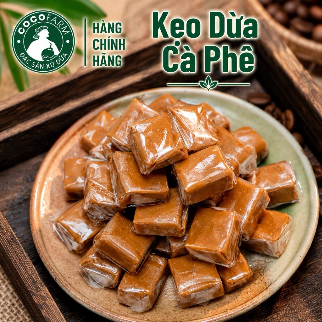 Kẹo Dừa Vị Cà Phê Cocofarm Hộp 350g