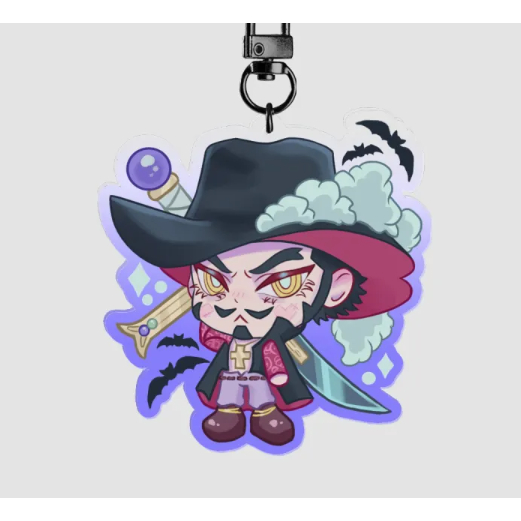 Mihawk One Piece acrylic keychain <3