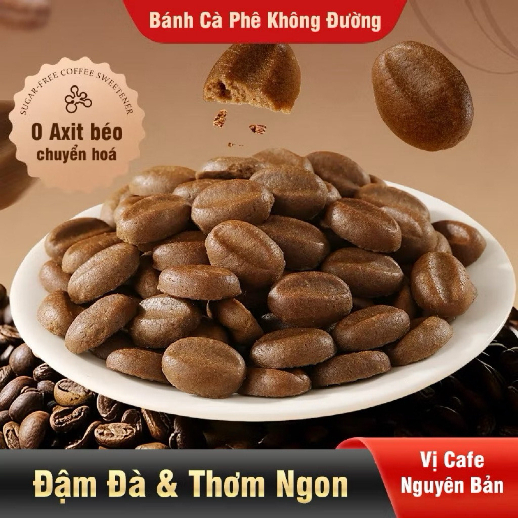 Bánh quy cà phê ăn kiêng dinh dưỡng tiện lợi thơm ngon Snack Foods 500g/gói Huế Hà Foods