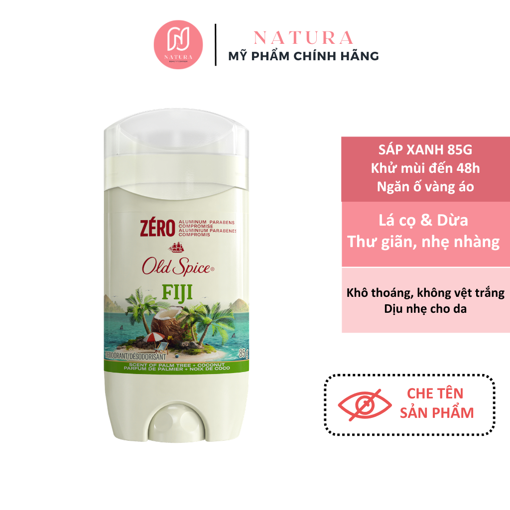 [Nhập khẩu Mỹ- tem phụ] Sáp Khử Mùi Old Spice Fiji 85g Men's Deodorant Aluminum-Free Fiji With Palm 