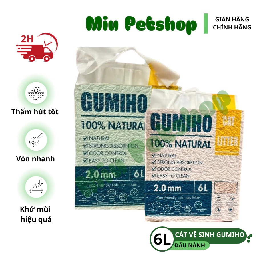 Cát đậu nành Gumiho 100% từ bã đậu , lành tính