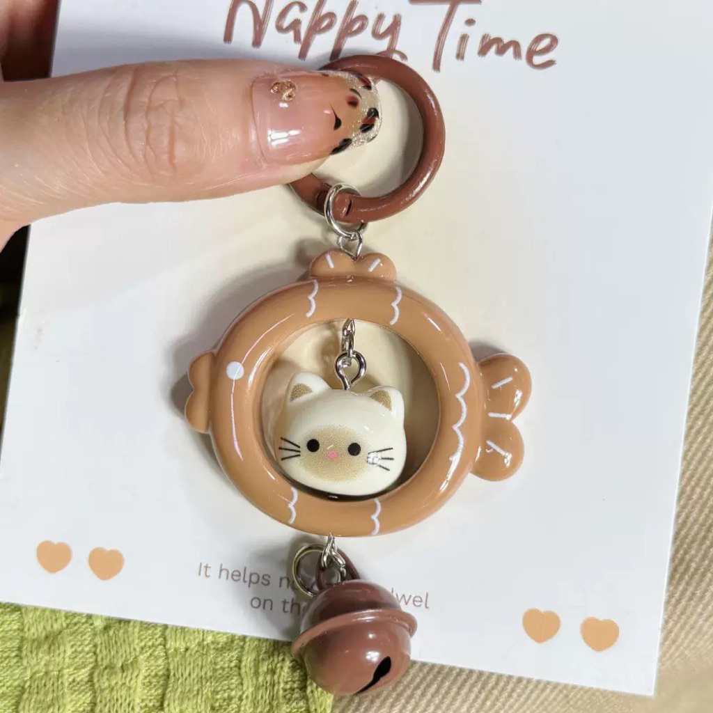 Móc Khóa Mèo Hoạt Hình Hình Cá Nhiều Màu Dễ Thương HANA STORE