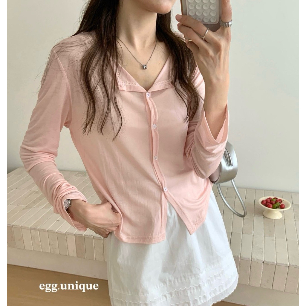 (Hàng QC) Egg.unique Áo khoác dạng cardigan chất vải 100% Lyocell mỏng mát