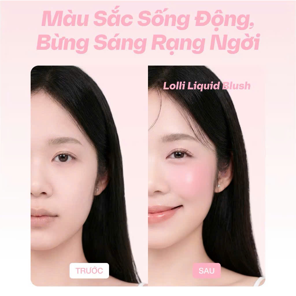 Má Hồng Kem OFELIA Lolli Liquid Blush Kem Má Ofelia Hồng Xinh Xắn 4.6g