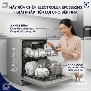 EFC3862MS - New 20216 | Máy Rửa Chén Mini Electrolux EFC3862MS/ESF6010BW, rửa được 8 bộ, bảo hành 2 năm