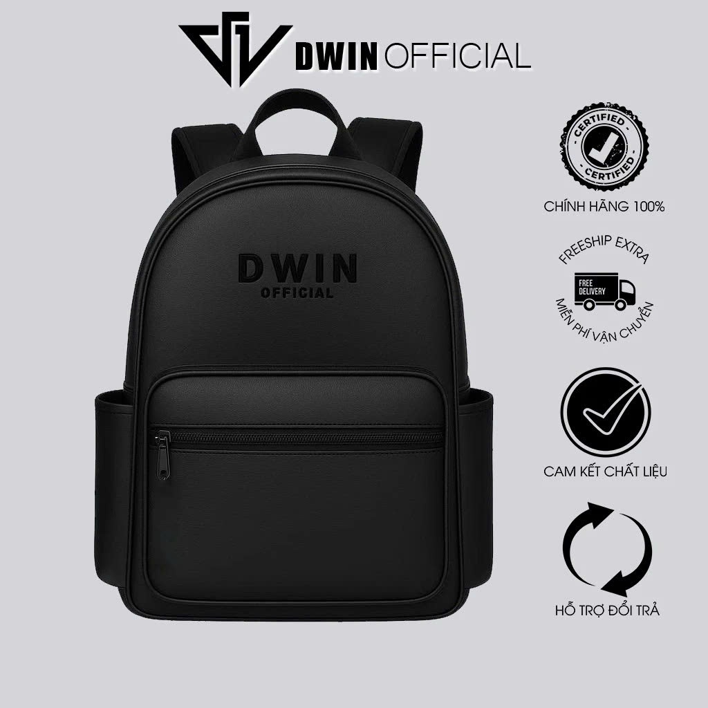 Balo da nam nữ thêu logo Dwin cặp Racer đi học thời trang học sinh hàn quốc basic Local Brand