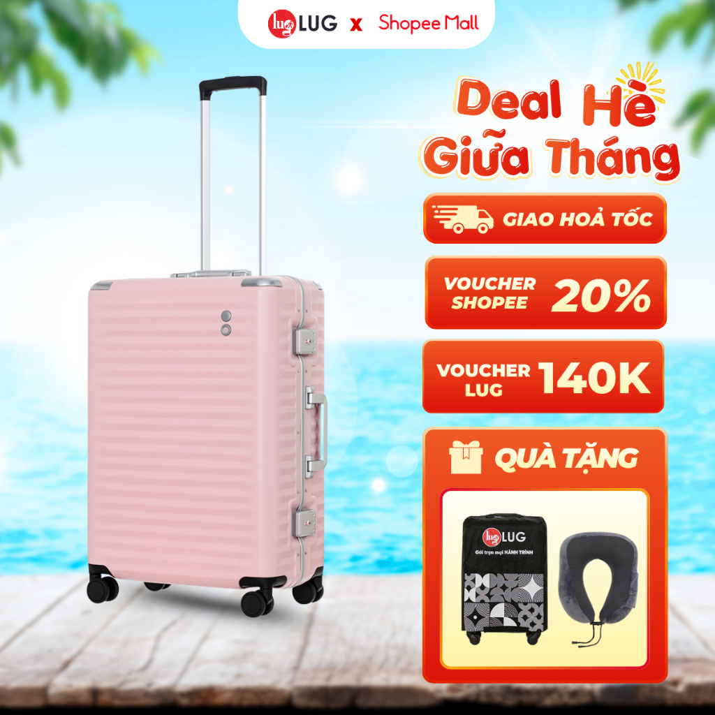 Vali Kéo LUG Echolac PC183E Size 20/24/28 - Nhựa PC cao cấp hạn chế bể vỡ, trầy xước, khoá TSA an ni