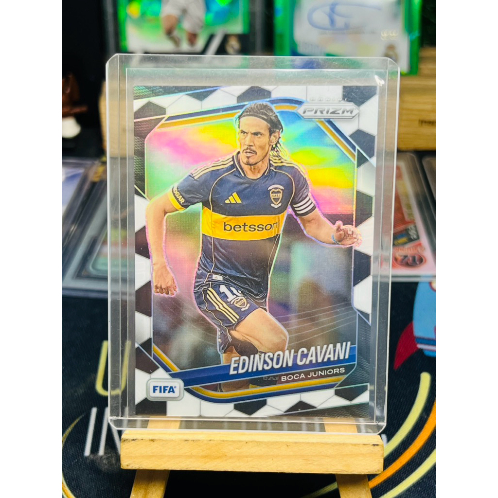 Thẻ bóng đá Edison Cavani Boca Juniors Soccer Ball Panini Prizm 2025/26