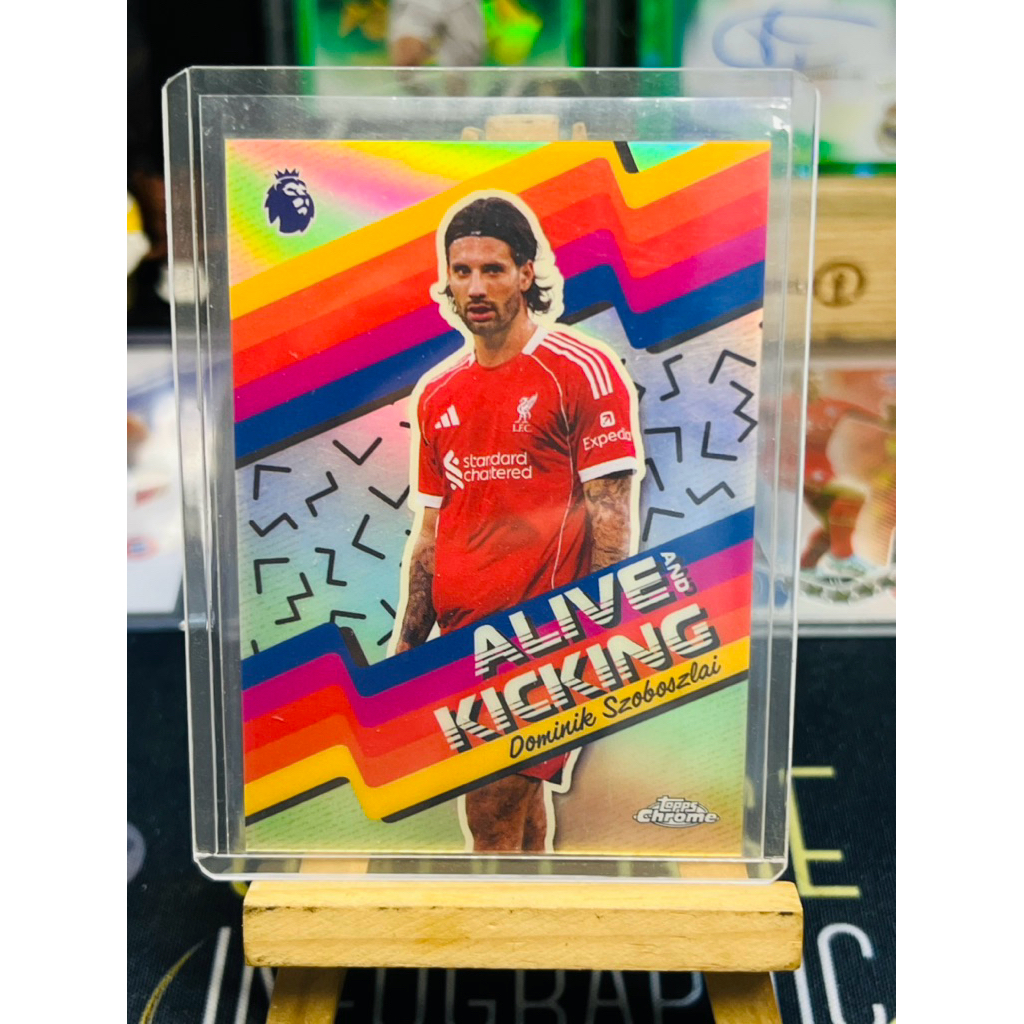 Thẻ bóng đá Dominik Szoboszlai Liverpool Alive and Kicking Topps Chrome EPL 2025/26