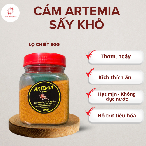 Cám Artemia Sấy Thơm Ngậy Cho Cá Con, Tăng Kích Thước,  Kích Thích Ăn - Giàu Dinh Dưỡng Cho Cá 7 Màu