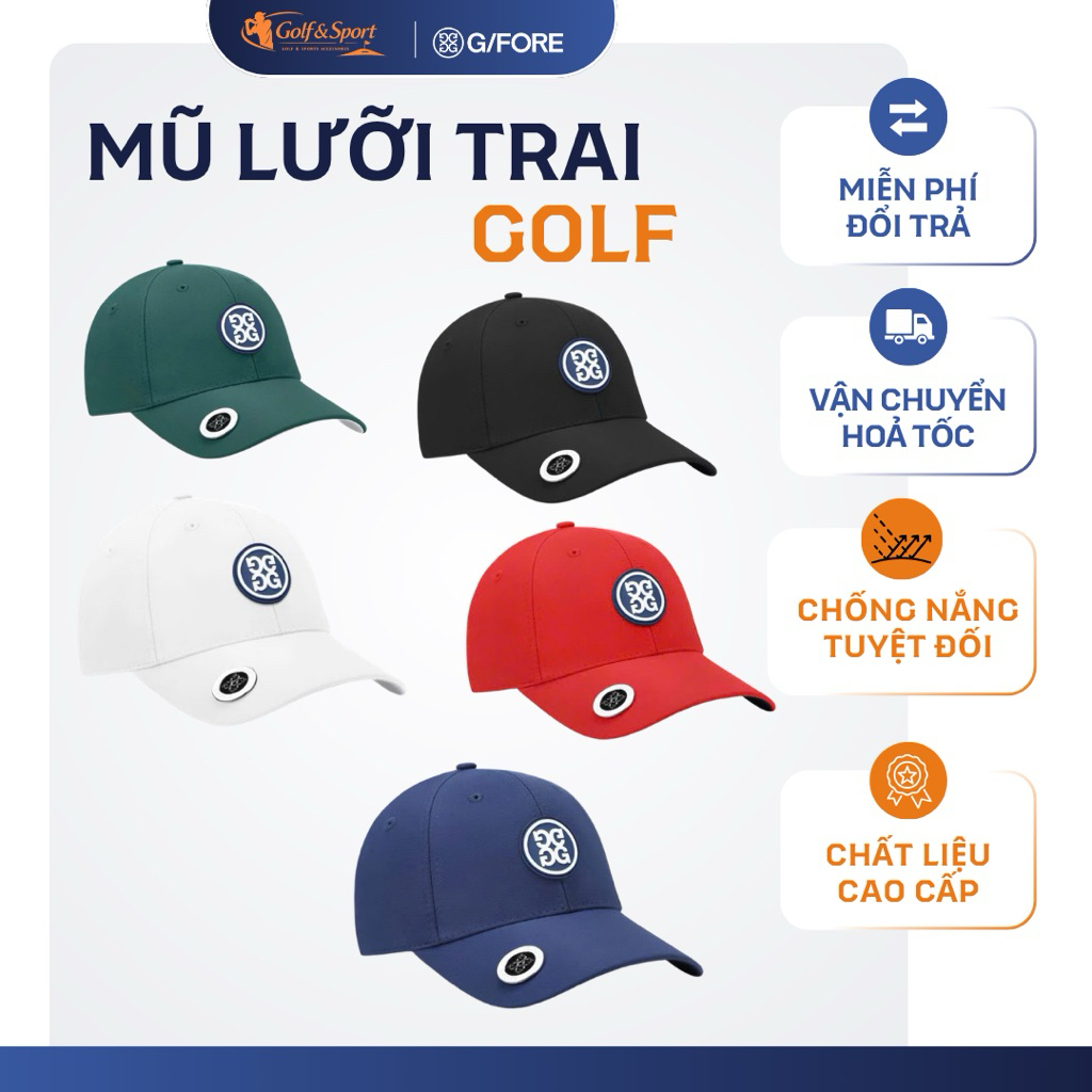 MŨ GOLF G/FORE BASEBALL CAP #G-2501 – ĐẲNG CẤP, NHẸ NHÀNG VÀ TIỆN DỤNG ( G/FORE x Golfworldforall )