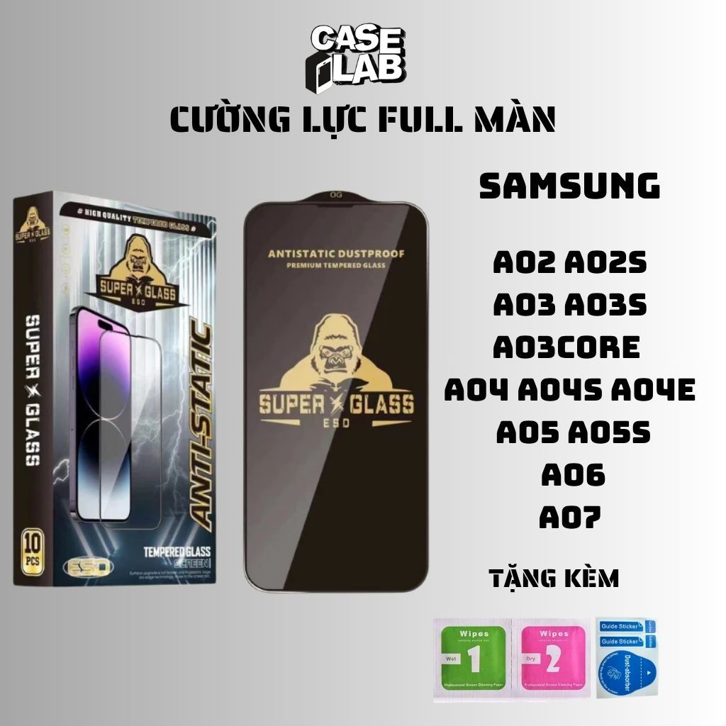 Kính cường lực full màn Samsung A02 A02S A03 A03S A04 A04S A04E A05 A05S A06 A07