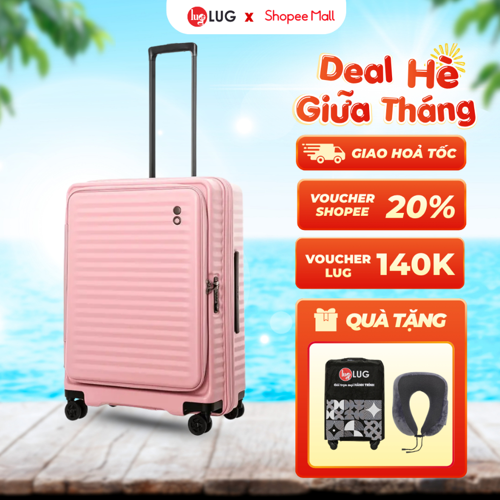 Vali Du Lịch LUG Echolac PC183F S20/S24/S28 Nhựa PC Chịu Va Đập Tốt, Khóa TSA Chuẩn An Ninh Quốc Tế