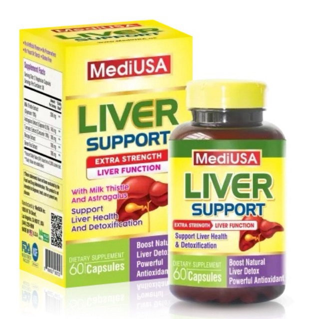 Hỗ trợ tăng chức năng gan MediUSA Liver Support hộp 60 viên