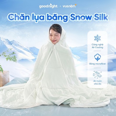[SVIP] (Màu Xanh Bơ) Chăn Điều Hòa Goodnight Snow Silk 200x220cm - Vải Cooling, Chăn Bông Microfiber