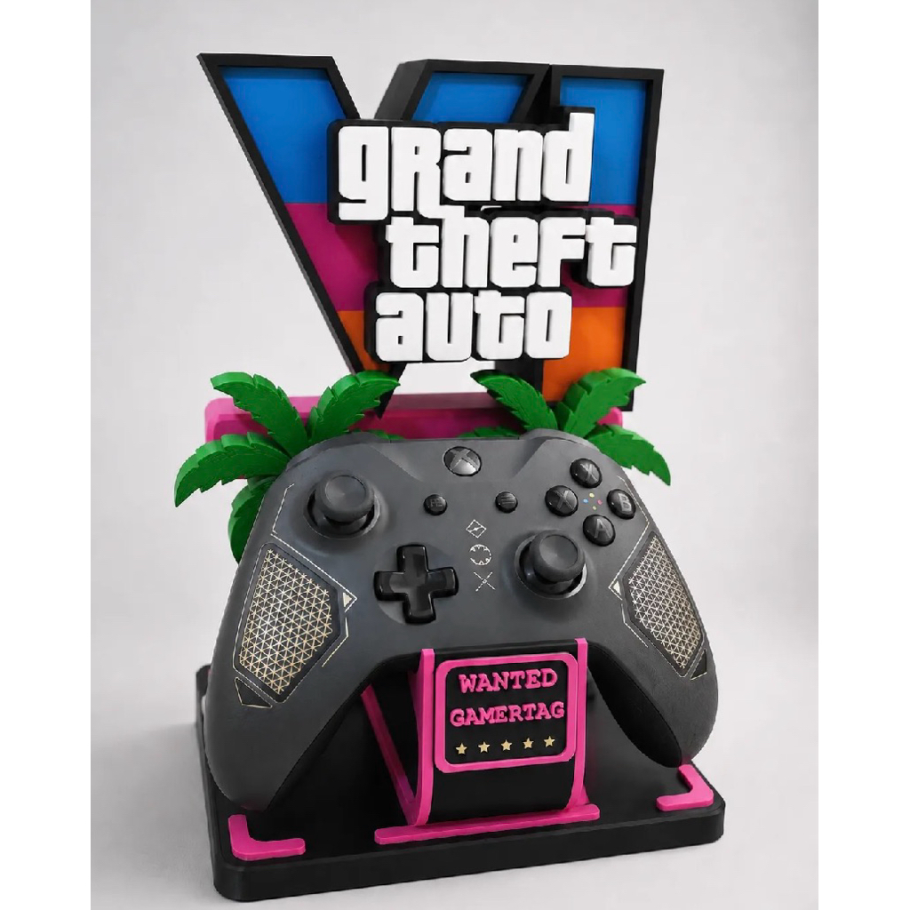 Đế Trưng Bày Tay Cầm Xbox & PS5 Series X GTA 6 In 3D Nhựa PETG - Orange Store