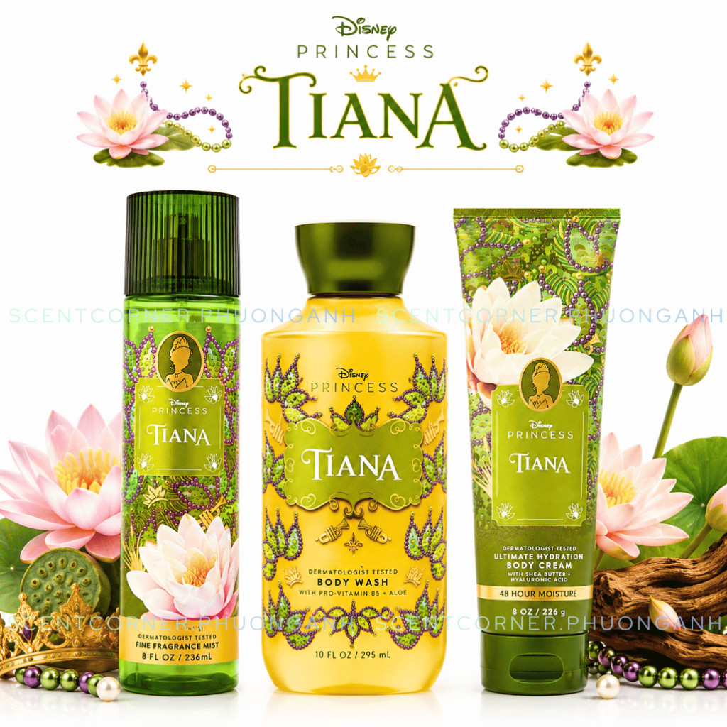 TIANA | Bộ sản phẩm Body Mist - Cream - Sữa Tắm