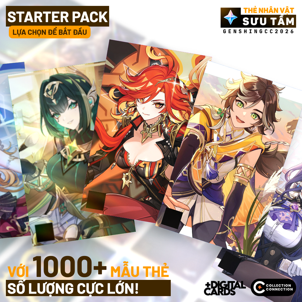 HOT | Pack Thẻ Nhân Vật Sưu Tầm ngẫu nhiên Genshin Impact +DIGITALCARD | GCD Shop