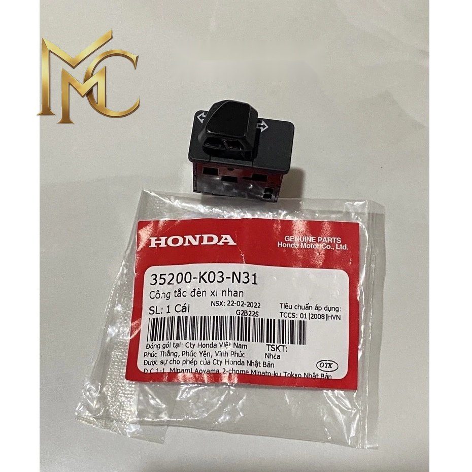 Công Tắc Đèn Xi Nhan Wave Rsx110, Blade Số, Vision (2014 > 2019) Honda (35200K03N31) MC