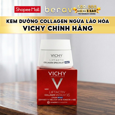 [MINISIZE] Kem dưỡng Vichy ban đêm dưỡng sáng, ngừa lão hóa, làm săn chắc da Liftactiv Collagen Specialist Night 15ml