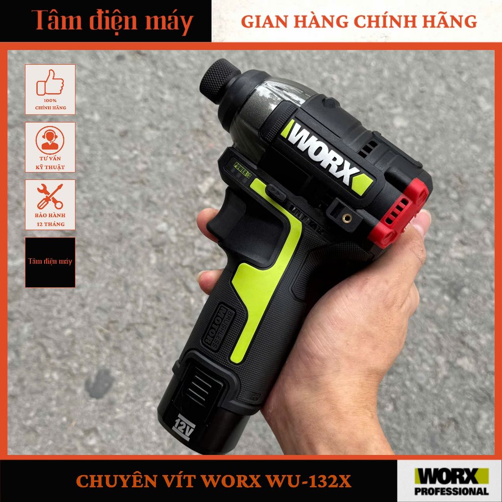 [Date 2026] Máy Chuyên Vít WORX 12V WU-132X [Chính Hãng]