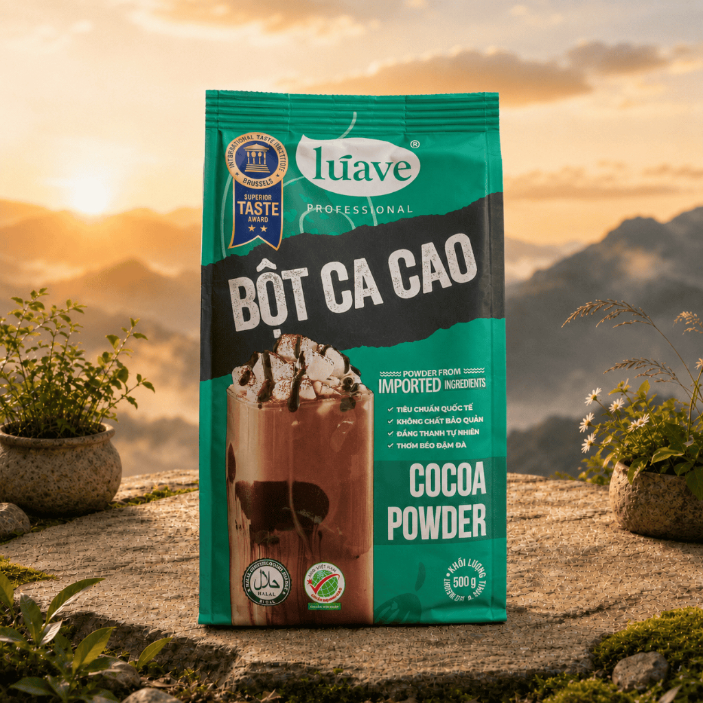 Bột Cacao Luave 500G - Bột Cacao Pha Chế Đồ Uống, Làm Bánh, Chocolate Nóng, Cacao Đá Xay
