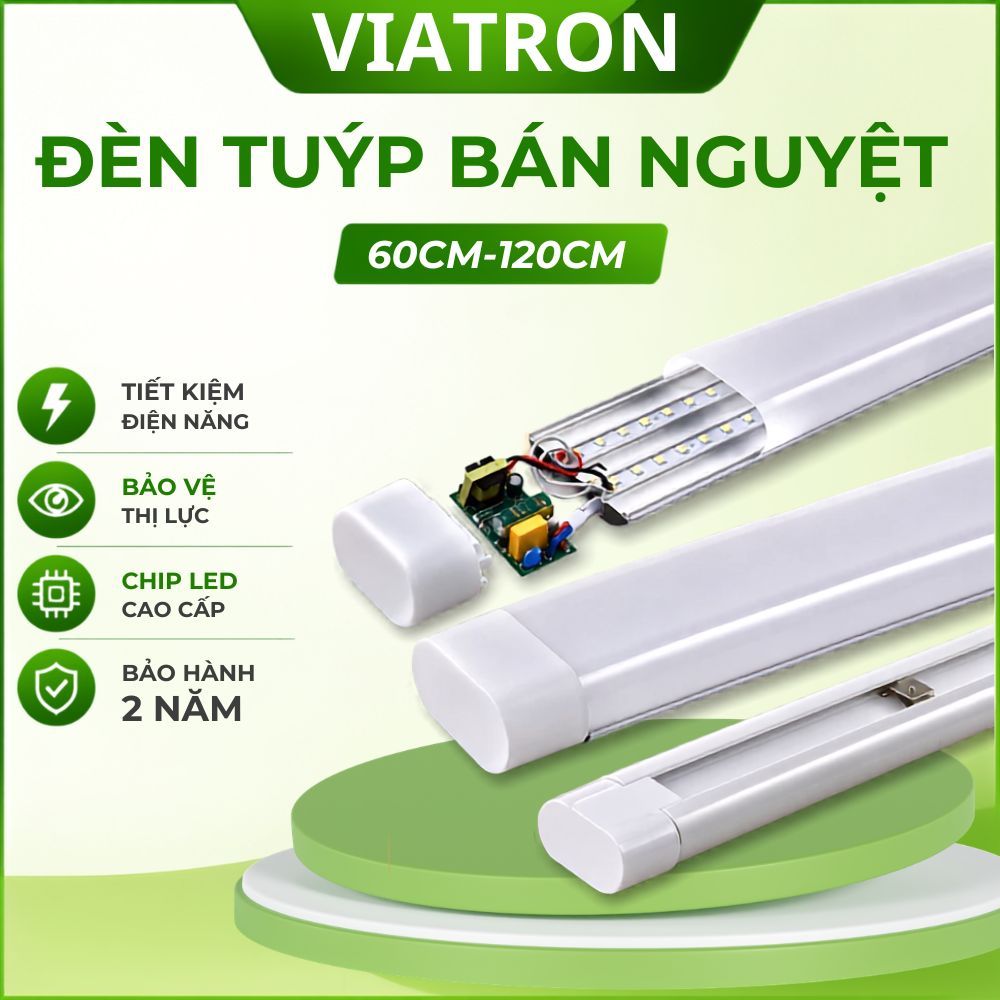 Đèn Tuýp Bán Nguyệt Công Suất 60W 100W 120cm Ánh Sáng Trắng Hiệu Xuất Sáng Cao Bảo Hành 2 Năm