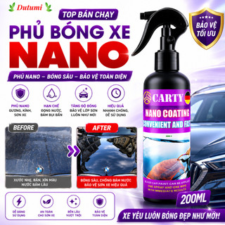 Phủ Nano Kính Ôtô - Nano Wax - Phủ Ceramic Ôtô - Phủ Bóng Sơn Xe Hạn Chế Đọng Nước, Bụi Bẩn 200ML