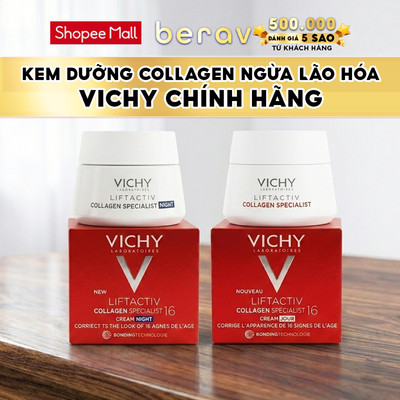 [MINISIZE] Kem dưỡng Vichy Ban Ngày & Đêm dưỡng sáng, ngừa lão hóa, làm săn chắc da Liftactiv Collagen Night 15ml