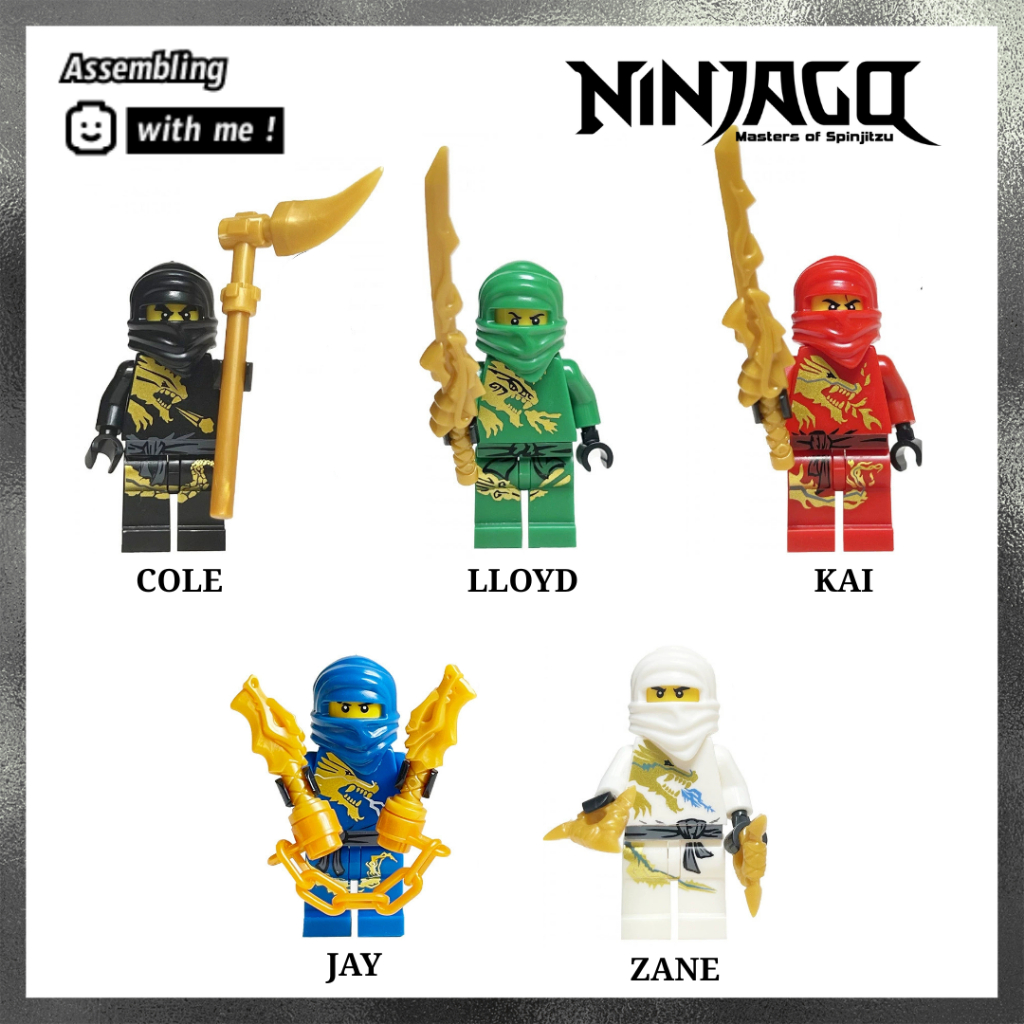 Đồ chơi lắp ráp Minifigures Ninjago Season 1 trang phục DX - các chiến binh Ninja huyền thoại