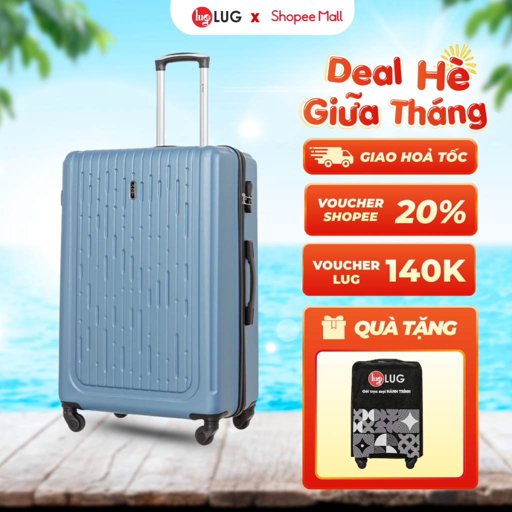 Vali Kéo LUG Aber MHL010 Size 20/ Size 24 Nhựa ABS hạn chế trầy xước - Khóa số bảo mật an toàn