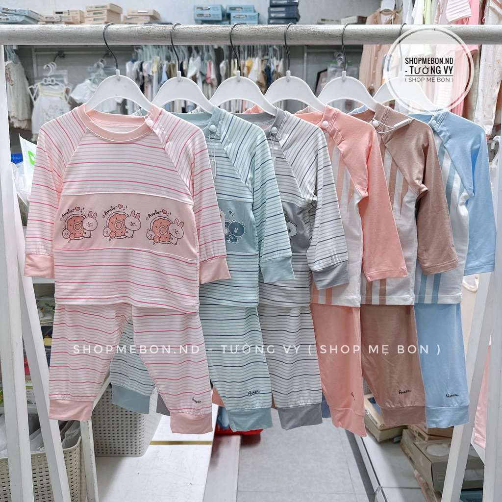 Bộ Avaler dài tay điều hoà vải sợi tre [ Hàng chính hãng ] cho bé trai bé gái