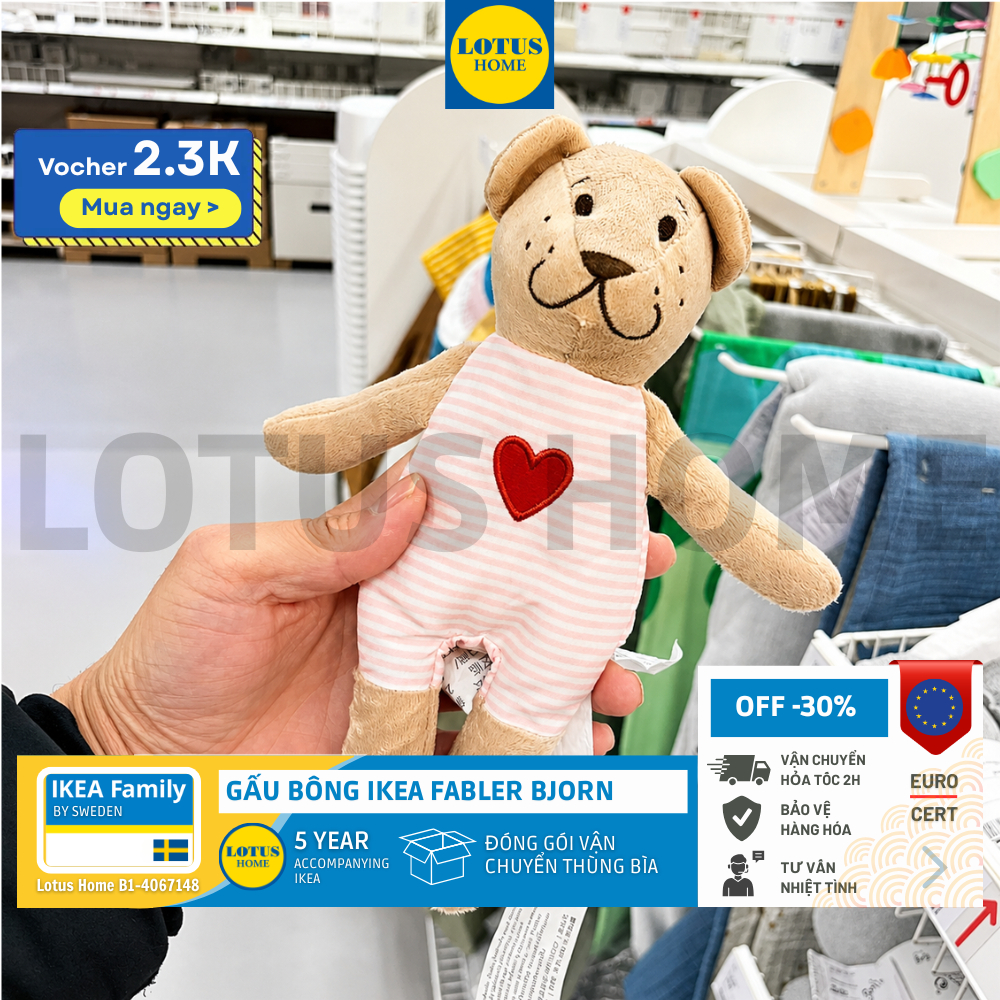 IKEA thú nhồi bông linh vật màu hồng IKEA FABLER BJORN