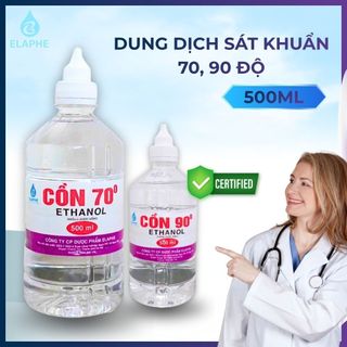 Dung Dịch Sát Khuẩn Elaphe 70°/90° 500ml | Dùng Cho Thiết Bị, Vật Dụng Gia Đình, Spa, Phòng Khám