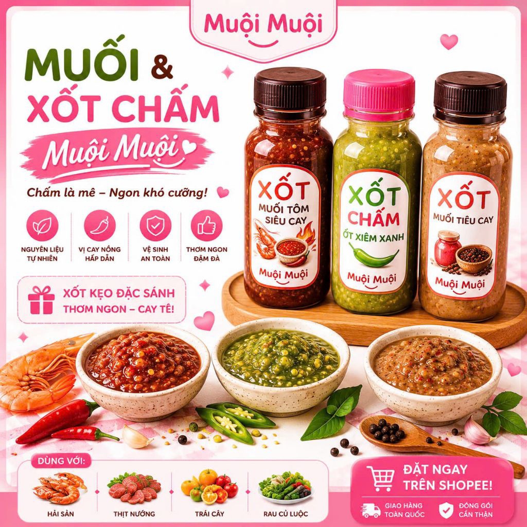 combo 3 chai nước xốt chấm càng chấm càng ghiền 300g