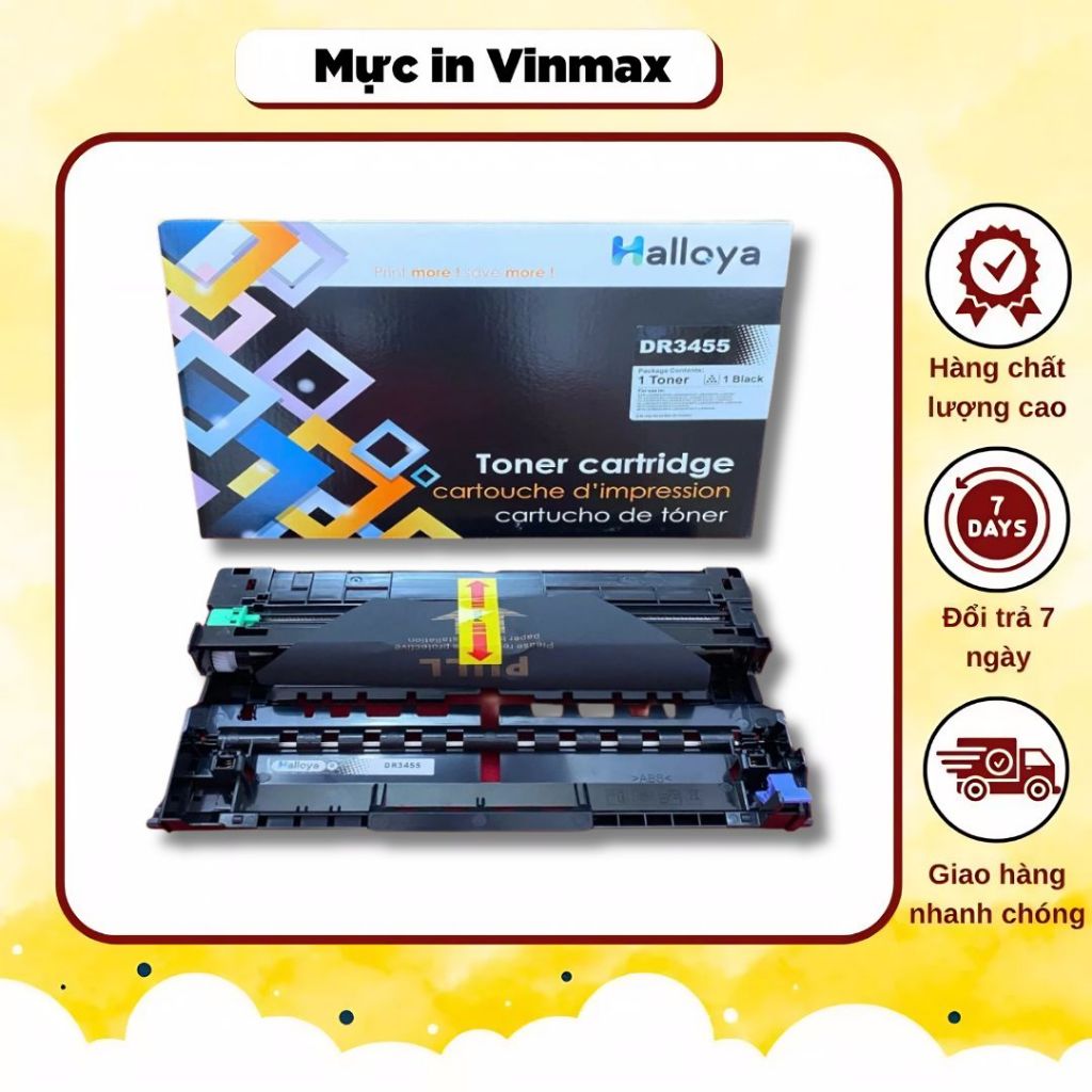 Cụm Trống (Drum) Halloya DR-3455 Cho Máy In Brother HL-L5000D, HL-L5100DN, HL-L6200DW, MFC-L5700DN, 