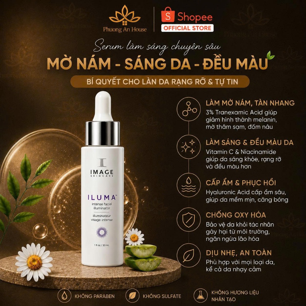 Serum IMAGE Skincare ILUMA Intense Facial Illuminator 30ml Làm Sáng Da Hỗ Trợ Nám