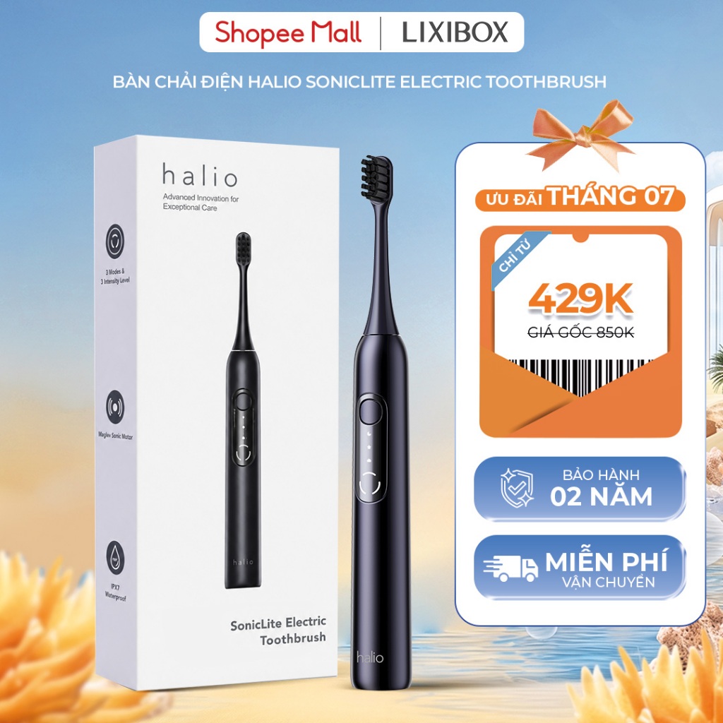 [SPLIVE] Bàn Chải Điện Halio SonicLite Electric Toothbrush - Ocean Blue