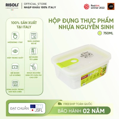 (Set Quà 2) Hộp Đựng Thực Phẩm Cao Cấp OMADA | Chất Liệu Nhựa Nguyên Sinh | Nhập Khẩu Italy | Size 500ml - 750ml