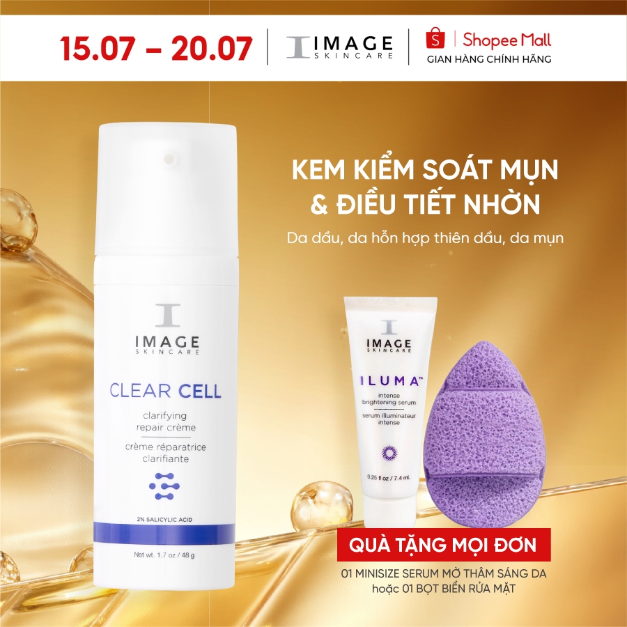 Kem dưỡng image giảm mụn, kiểm soát nhờn cho da dầu mụn IMAGE Skincare CLEAR CELL Clarifying Repair 