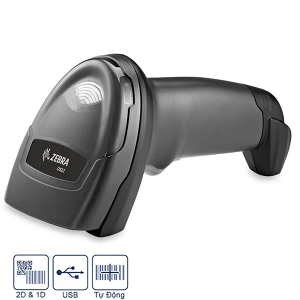 [CÓ VAT] Đầu đọc mã vạch Zebra DS2208, hỗ trợ quét mã 2D - Hàng chính hãng