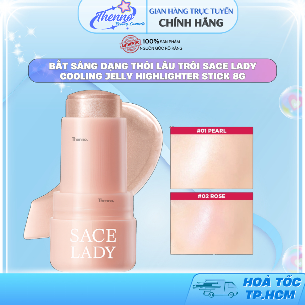 Bắt Sáng Dạng Thỏi Lâu Trôi Sace Lady Cooling Jelly Highlighter Stick 8g
