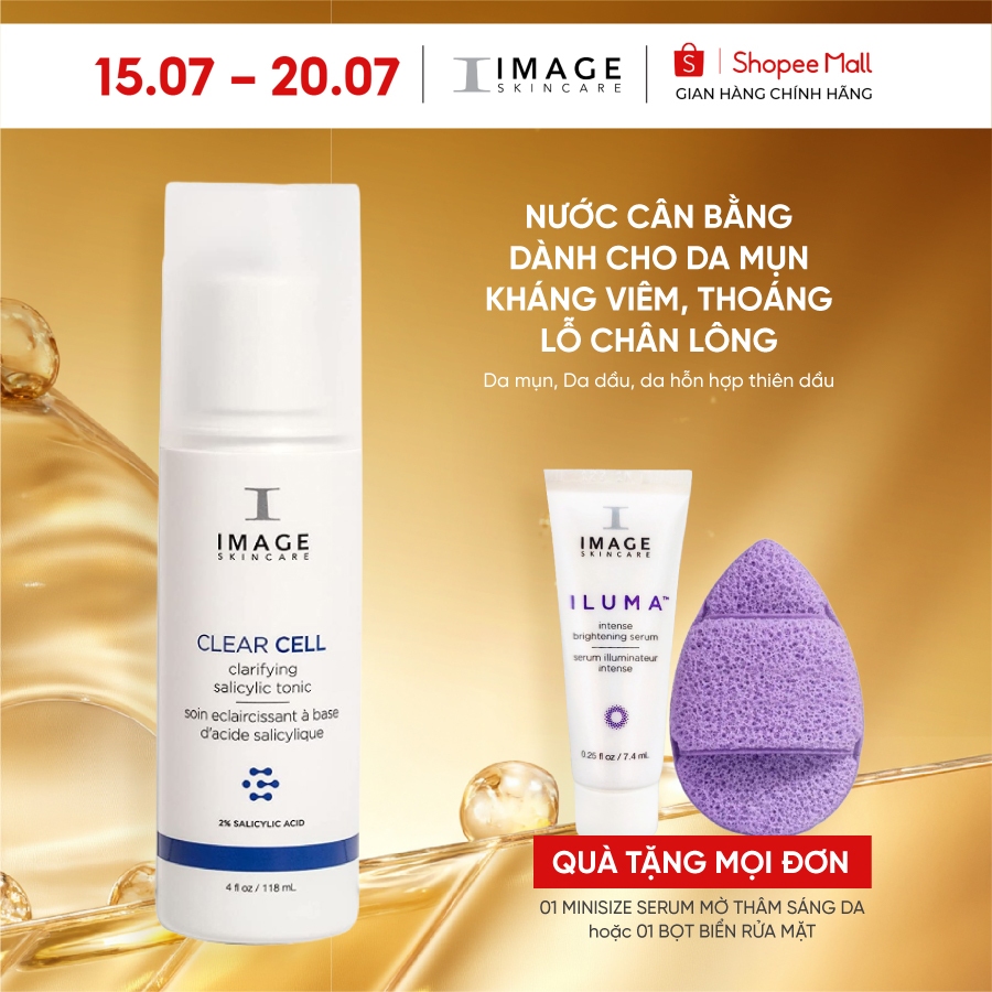 Nước cân bằng da mụn IMAGE Clear Cell Salicylic Clarifying Tonic - 118ml