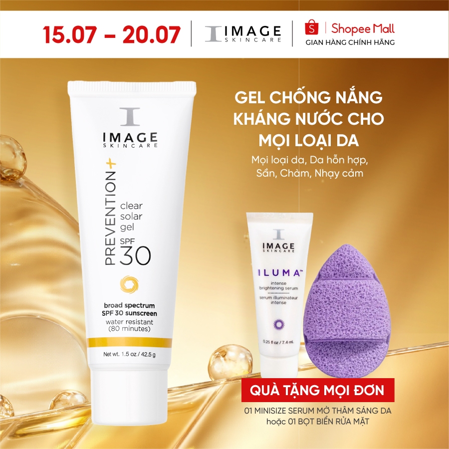 Gel chống nắng image kháng nước IMAGE Skincare PREVENTION+ Clear Solar Gel SPF 30 42,5g
