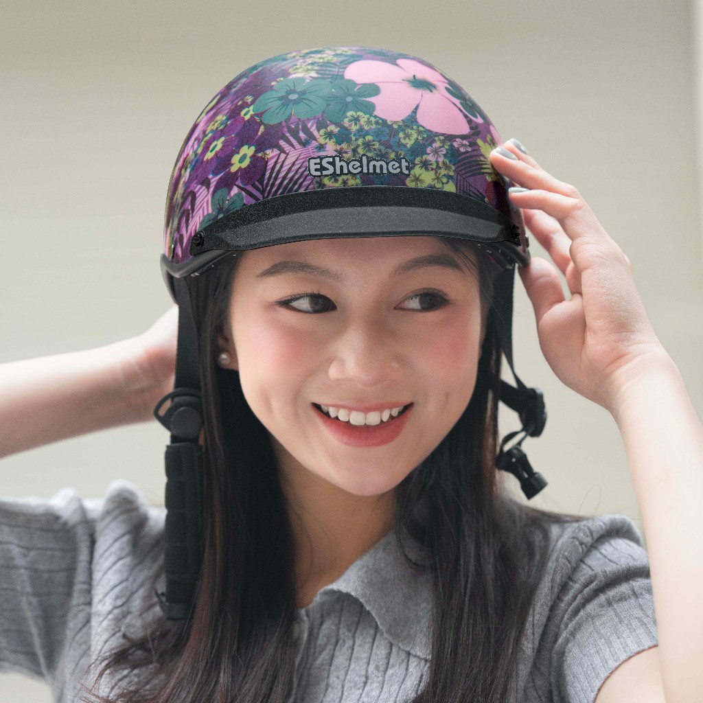 Mũ bảo hiểm LDP phiên bản Ver2 nửa đầu kiểu dáng đua ngựa ES Helmet mix mái che